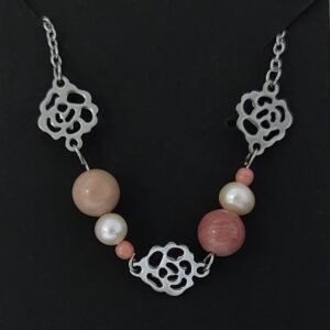 Bracelet rhodonite et perle