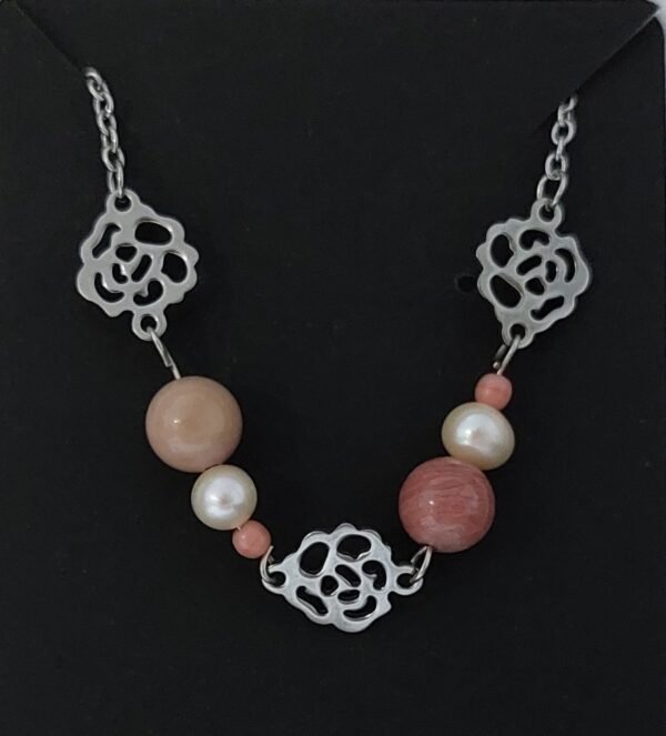 Bracelet rhodonite et perle