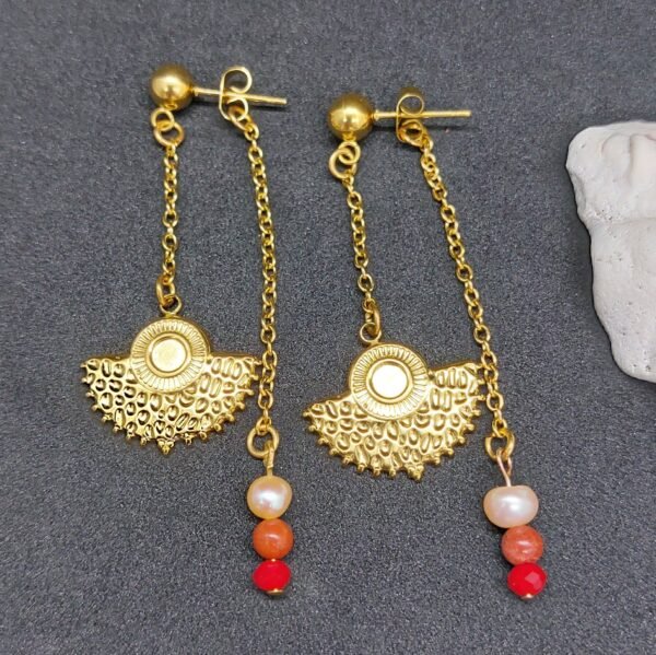 Boucles soleil jaspe rouge – Image 3
