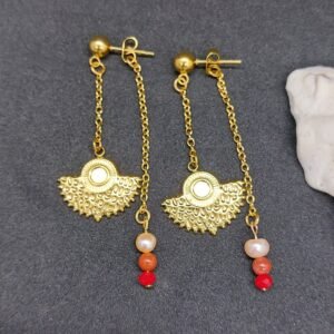 Boucles soleil jaspe rouge