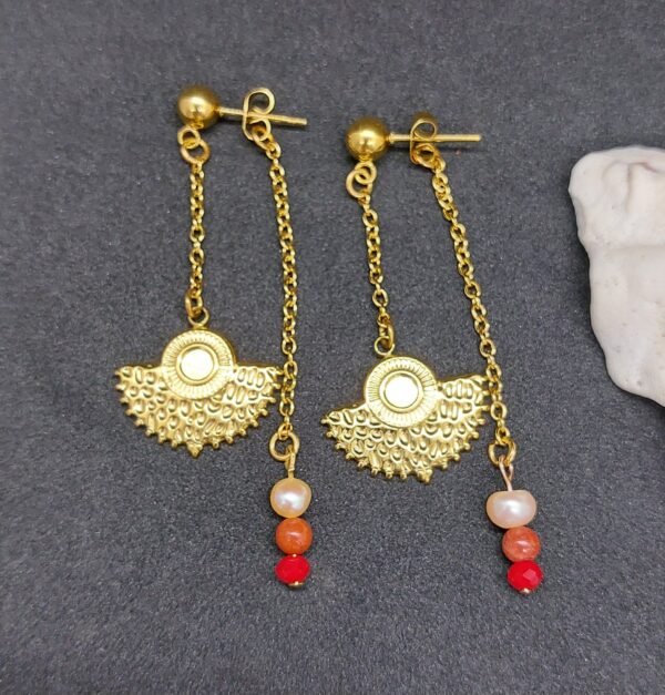 Boucles soleil jaspe rouge