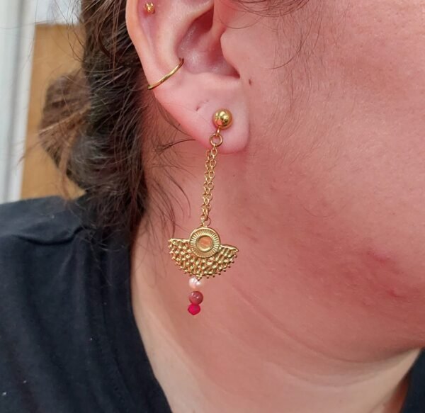 Boucles soleil jaspe rouge – Image 2