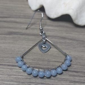 Boucles cœur et angélite