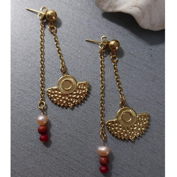 Boucles soleil jaspe rouge – Image 4