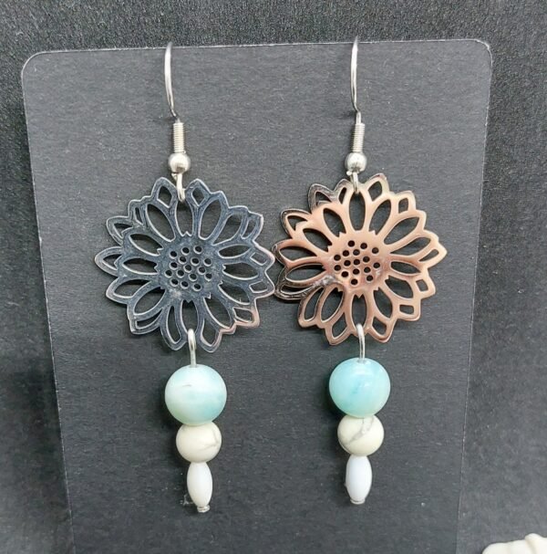 Boucles amazonite et howlite – Image 3