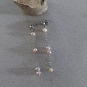 Boucles perles nacrées