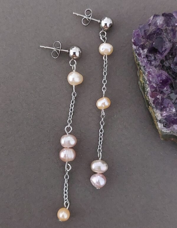 Boucles perles nacrées – Image 2
