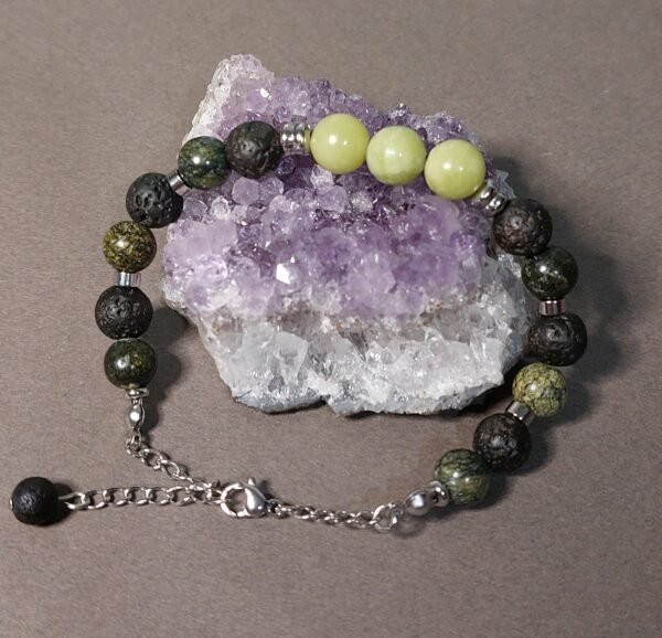 Bracelet serpentine et jade – Image 2