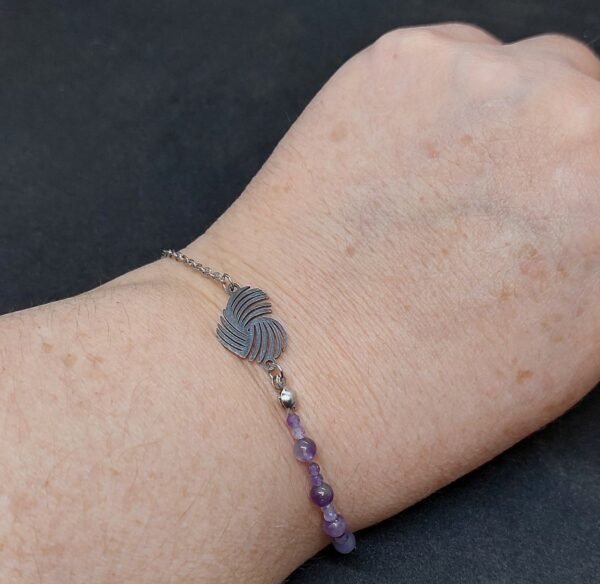Bracelet cœur améthyste