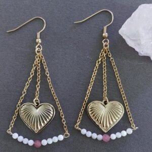 Boucles cœur de tourmaline