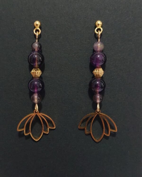 Boucles lotus améthyste – Image 3