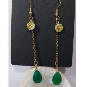 Boucles calcédoine verte