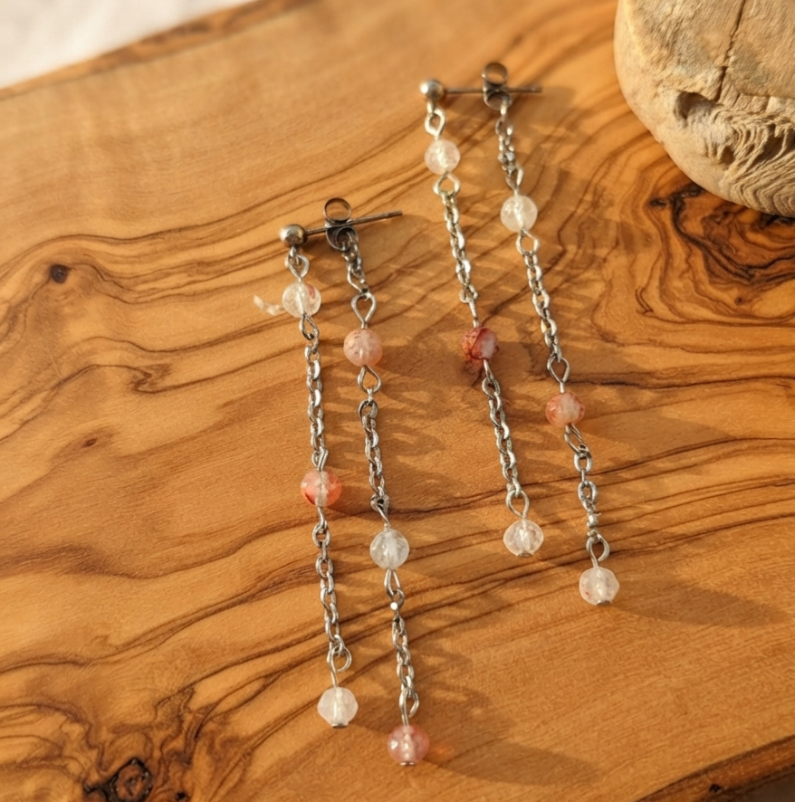 Boucles en quartz rutile