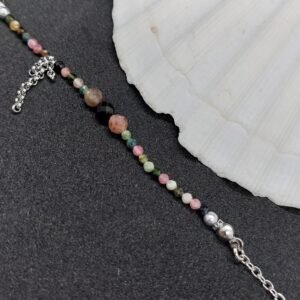 Chaîne de cheville tourmaline multicolore