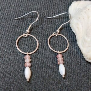 Boucles quartz strawberry