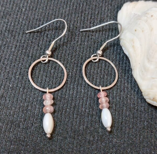 Boucles quartz strawberry