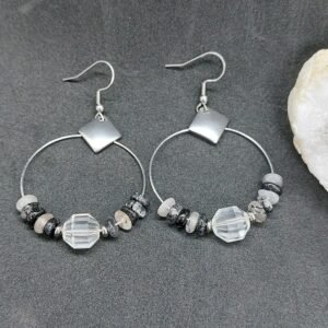 Boucles créoles cristal et quartz