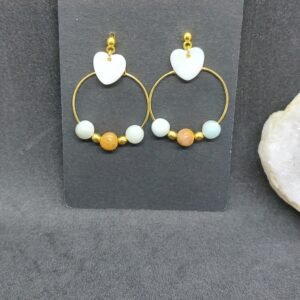 Boucles en amazonite