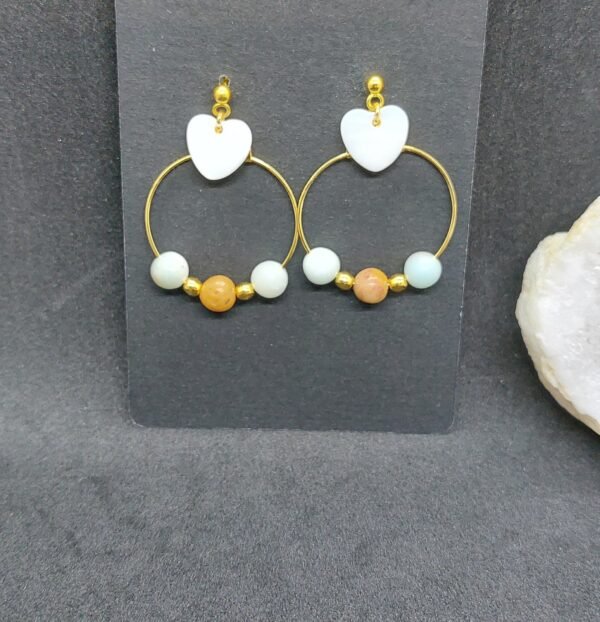 Boucles en amazonite