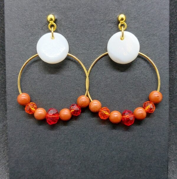 Boucles en jaspe rouge – Image 2