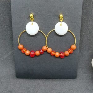 Boucles en jaspe rouge