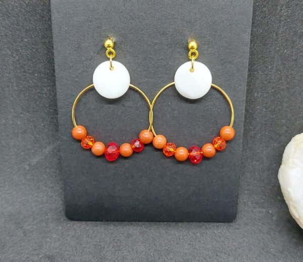 Boucles en jaspe rouge