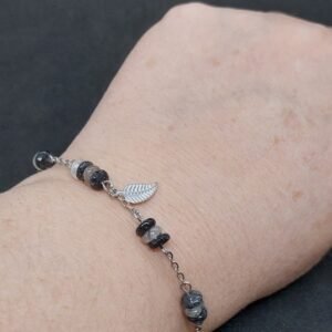 Bracelet quartz tourmaline