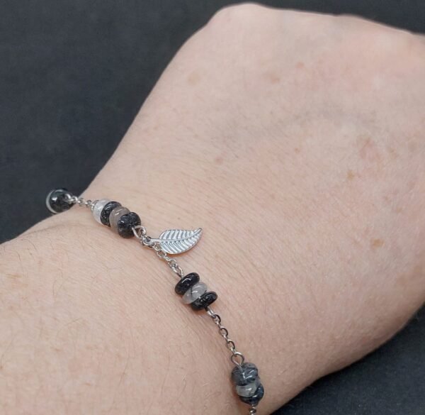 Bracelet quartz tourmaline