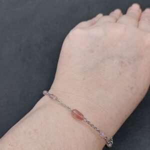 Bracelet en quartz strawberry