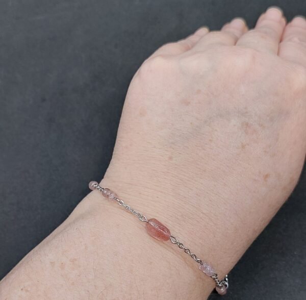 Bracelet en quartz strawberry