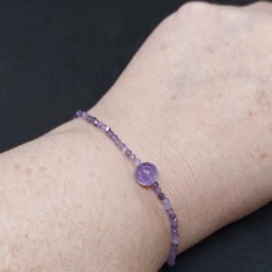 Bracelet améthyste à chevrons