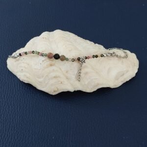 Chaîne de cheville tourmaline multicolore