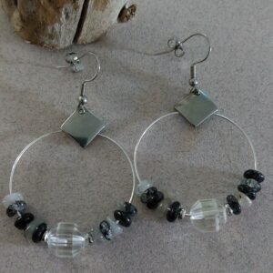 Boucles créoles cristal et quartz