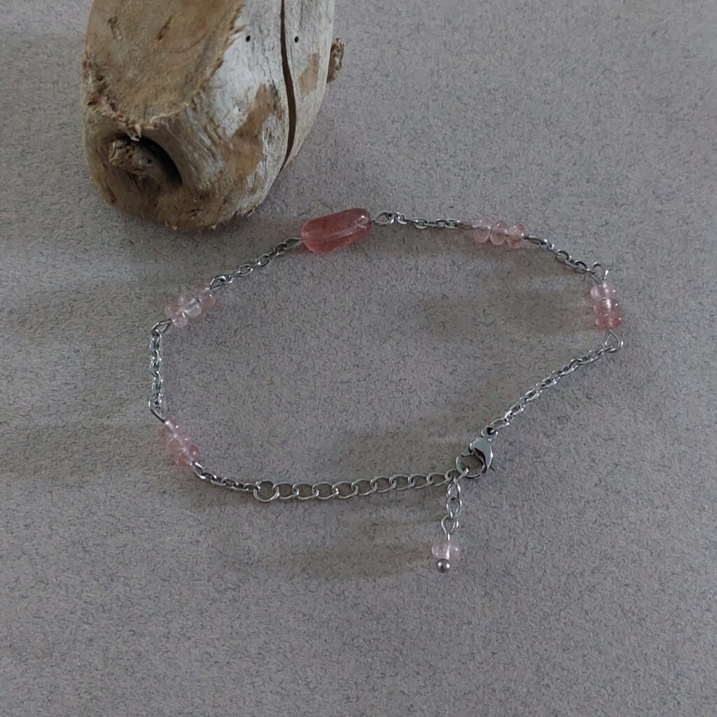 Bracelet en quartz strawberry