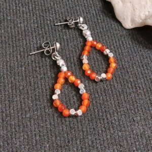 Boucles d'oreilles cornaline