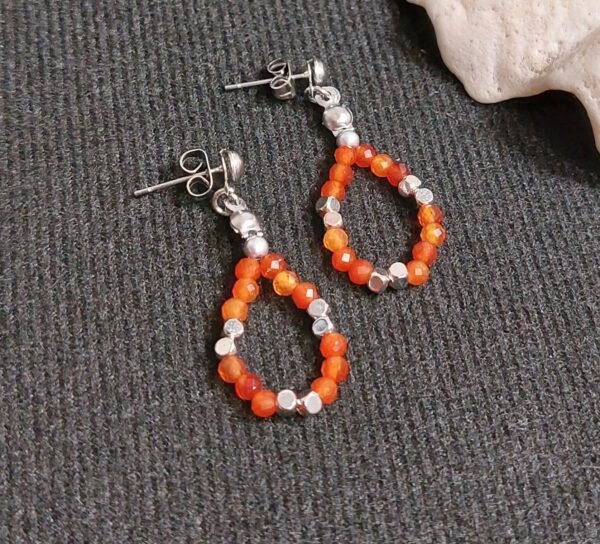 Boucles d'oreilles cornaline