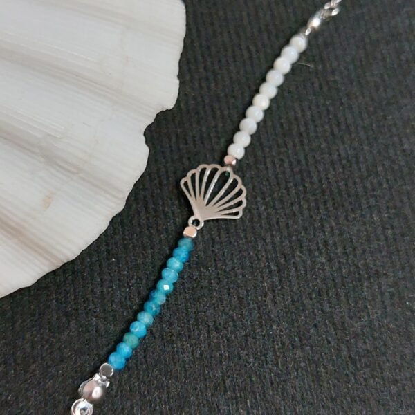 Bracelet coquille et apatite – Image 4