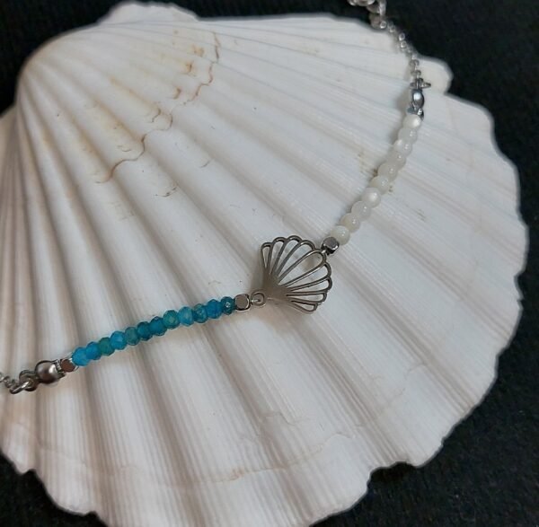 Bracelet coquille et apatite – Image 2