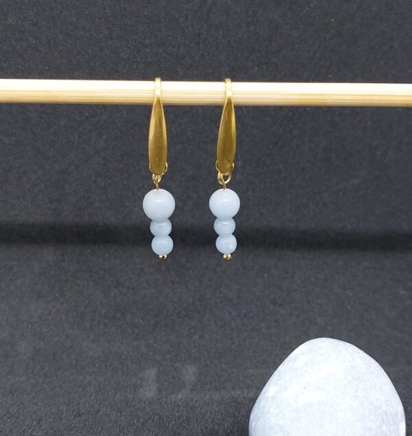 Boucles d'oreilles en angélite