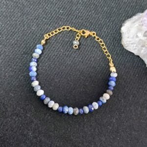 Bracelet doré lapis-lazuli