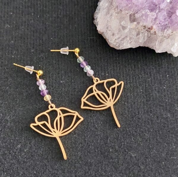 Boucles fluorite et pivoine – Image 3