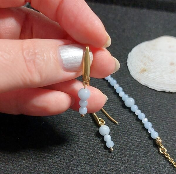 Boucles d'oreilles en angélite – Image 5
