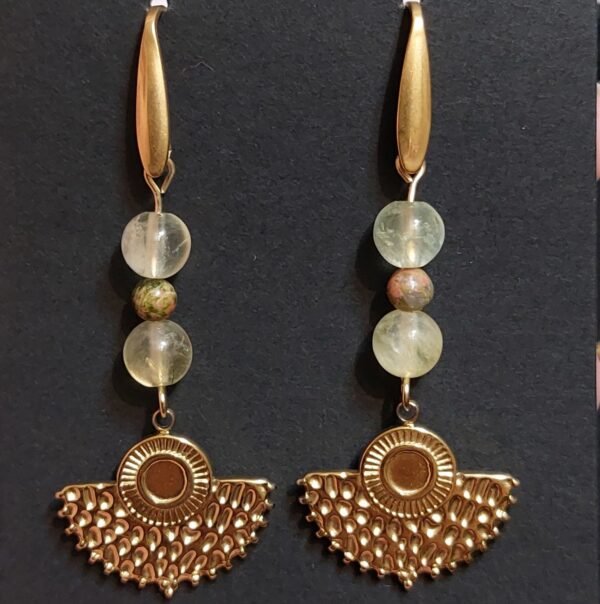 Boucles d'oreilles en préhnite – Image 3