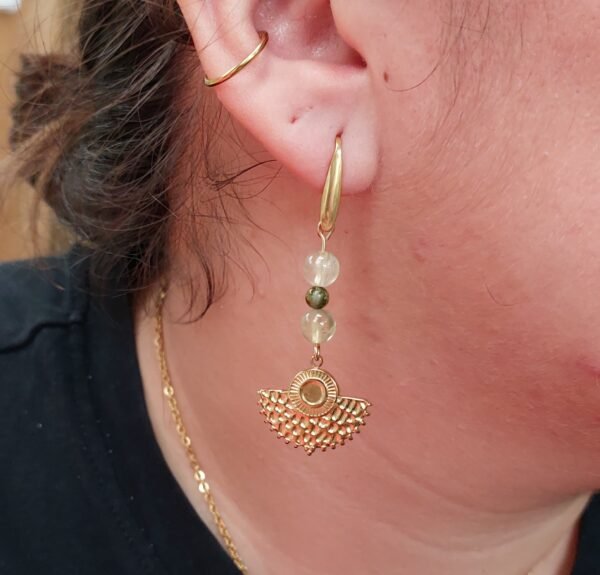Boucles d'oreilles en préhnite – Image 2