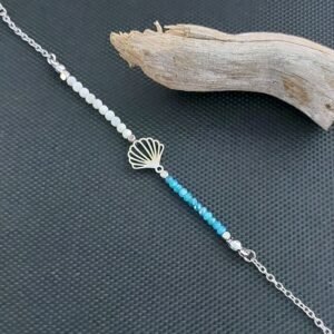 Bracelet coquille et apatite