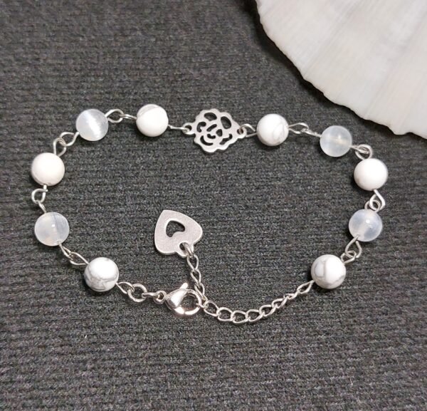 Bracelet howlite et sélénite – Image 3
