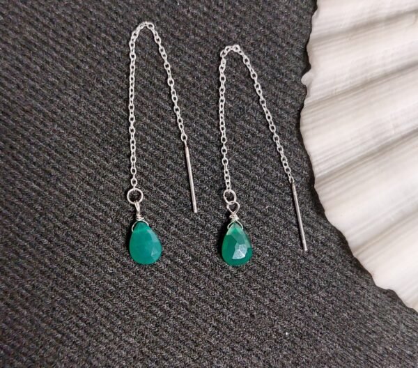 Boucles calcédoine verte – Image 3