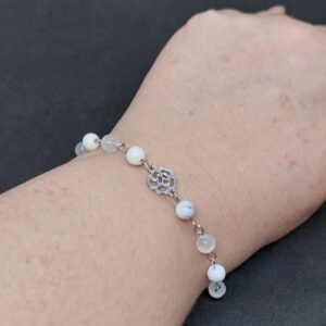 Bracelet howlite et sélénite