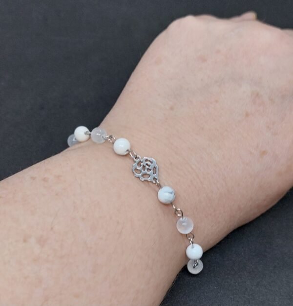 Bracelet howlite et sélénite