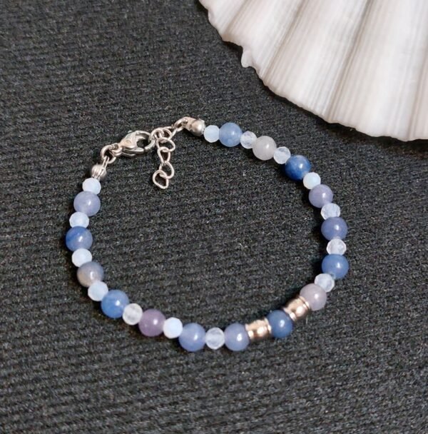 Bracelet enfant en aventurine et calcédoine